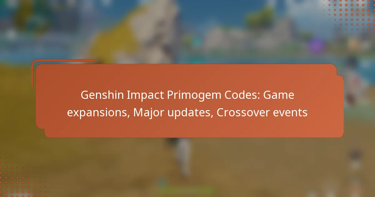 Genshin Impact Primogem Codes: Game expansions, Major updates, Crossover events