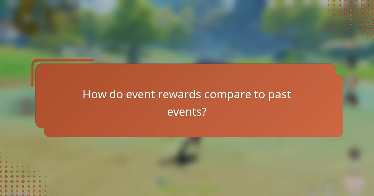 How do event rewards compare to past events?