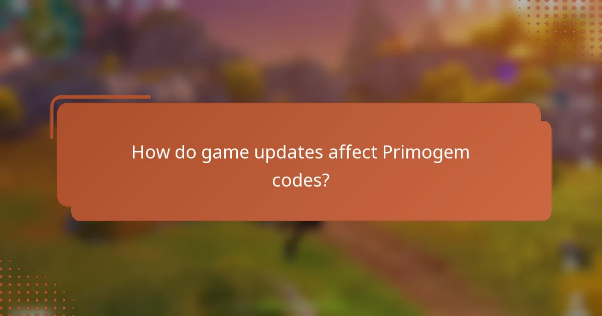 How do game updates affect Primogem codes?