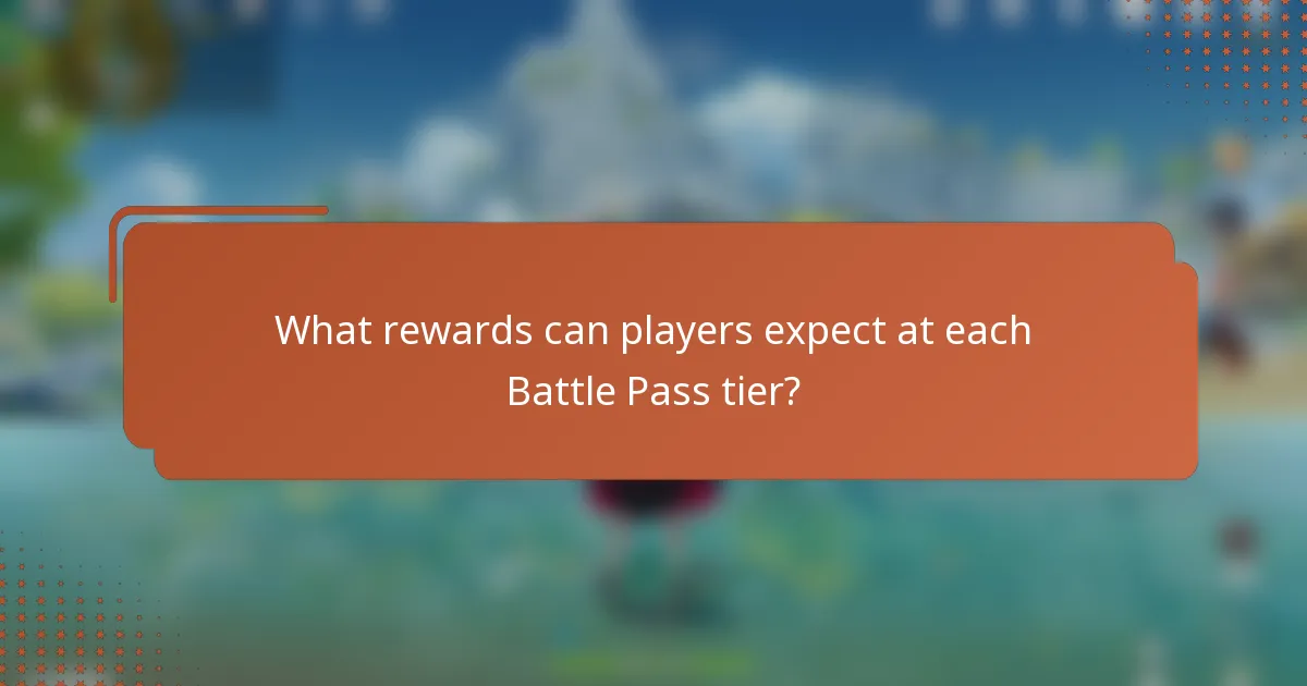 What rewards can players expect at each Battle Pass tier?